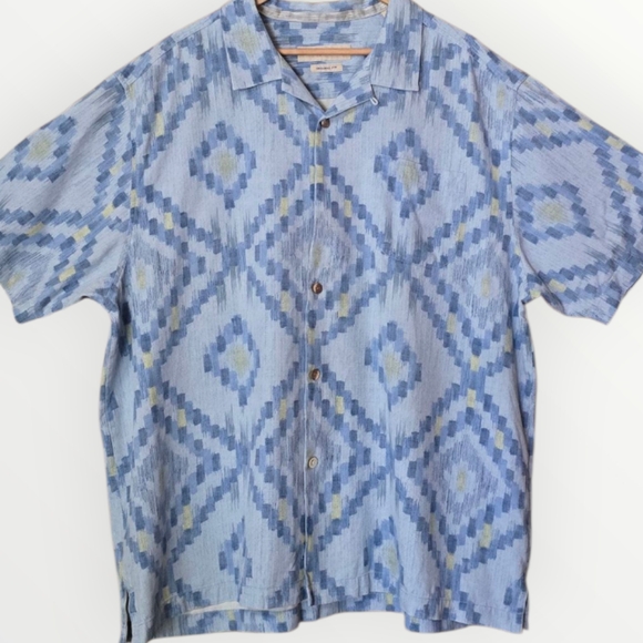 XXL Tommy Bahama Silk Mens Hawaiian Style Abstract Print Shirt - Picture 3 of 7